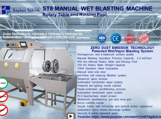 ST8 Manual WetBlasting Cabinet for AL Ext. Dies